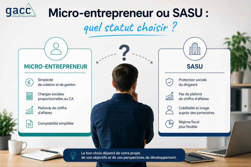 micro-entrepreneur ou SASU comparatif 2026